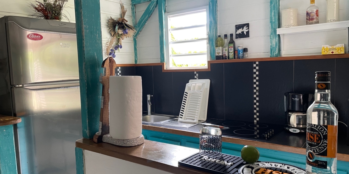 Cuisine 
Location vacances Shamballa Sainte Anne Martinique